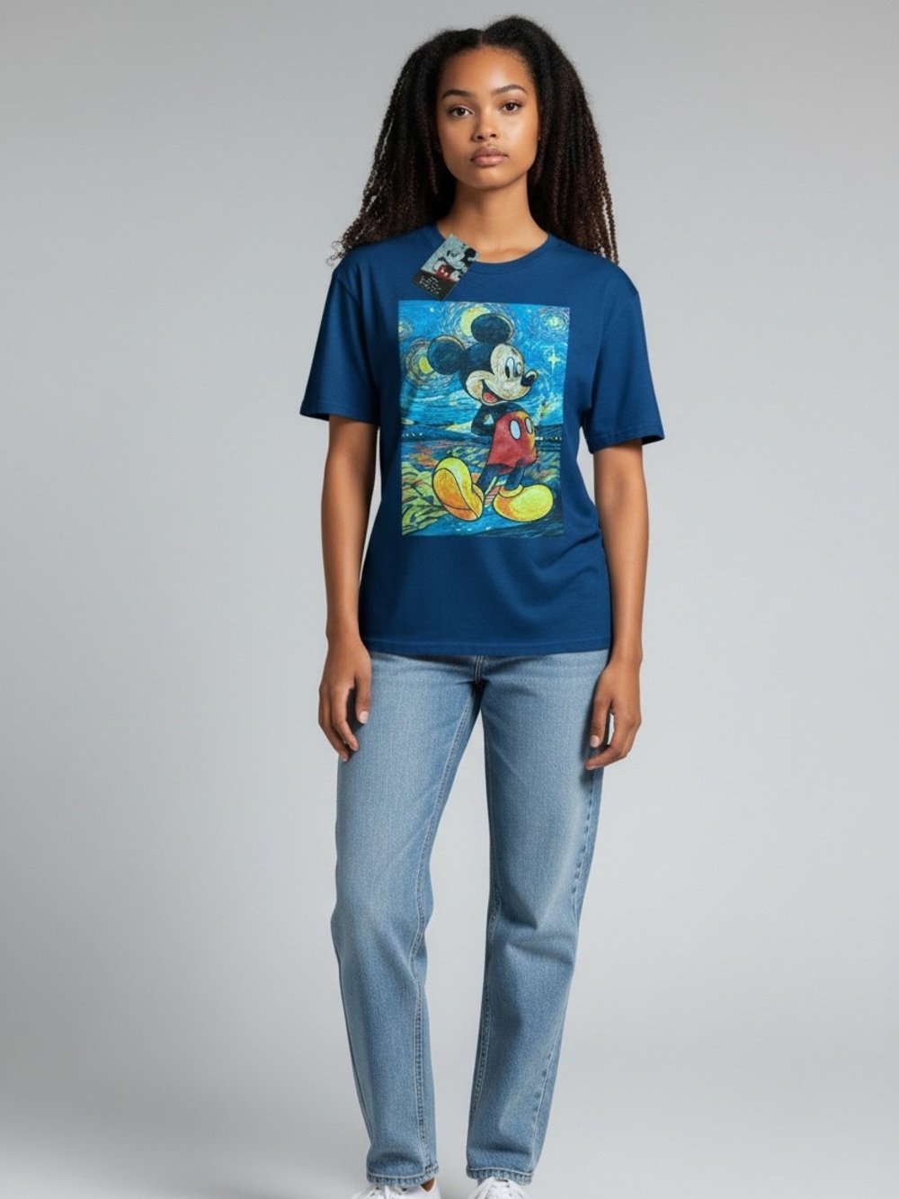 Disney Blue Mickey Mouse Artwork Tee